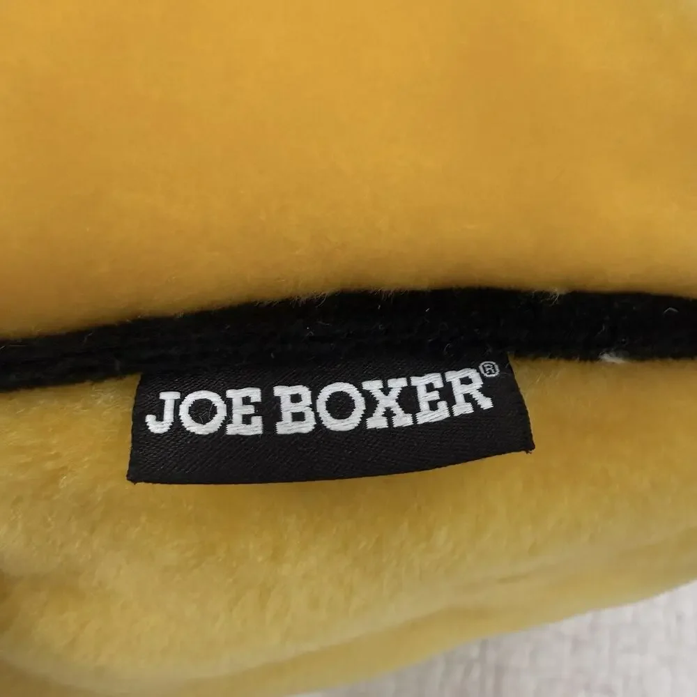 Vintage Joe Boxer Smiley Face Decorative Pillow Plush Round Yellow 10 in Kids